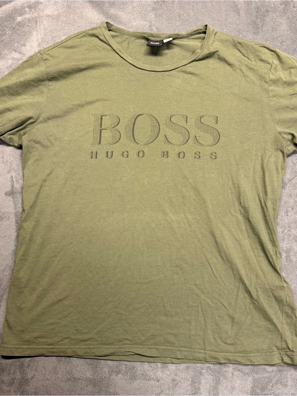 Hugo Boss Olive Crew Neck Logo Tee